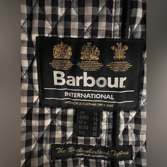 Barbour International Womens Blue Grindleford Quilted jacket. Size 14 like new - Picture 9 of 10